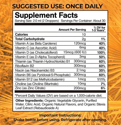 USDA Organic tuddlers Multivitamin with Iron – Tropical Oasis