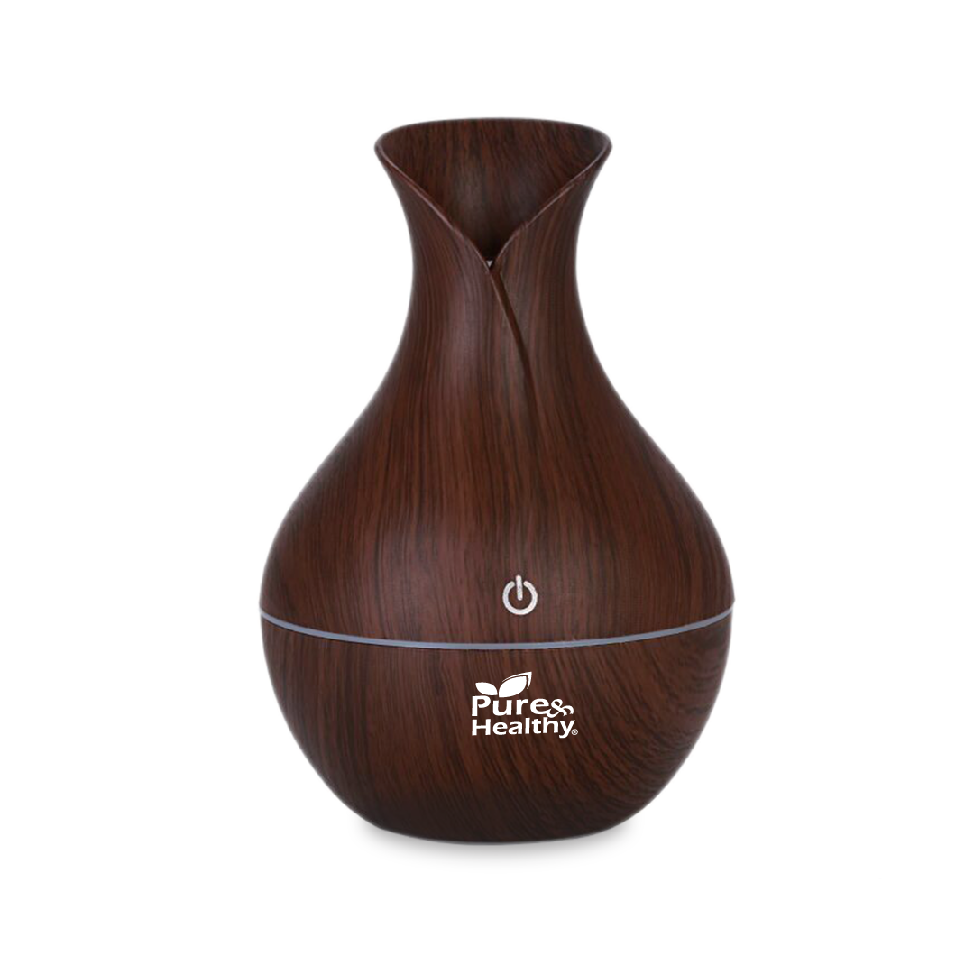 PUREVACY Aromatherapy Diffuser for Essential Oils, 400ml Dark Wood