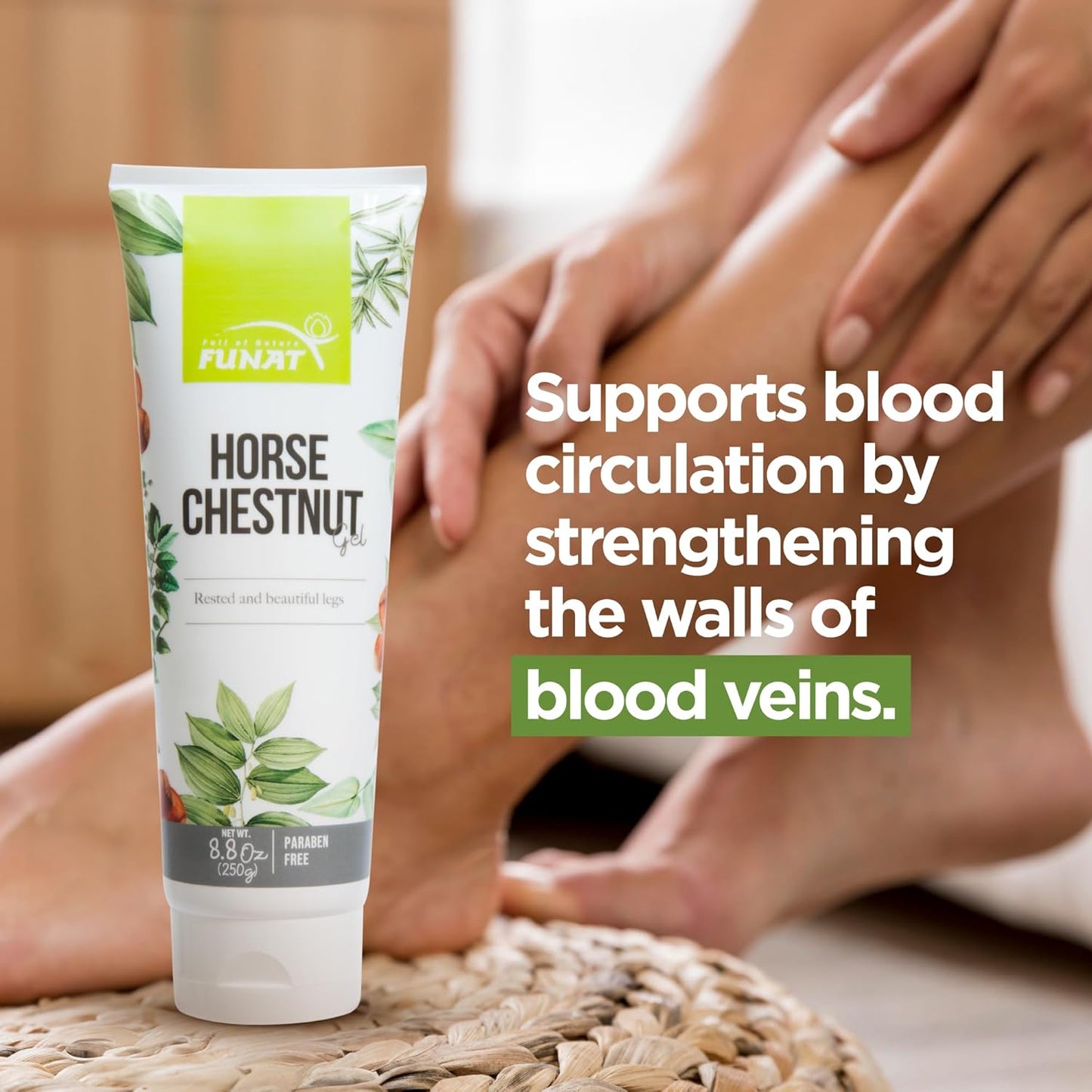 FUNAT Horse Chestnut Gel – Refreshing Leg Gel for Tired, Heavy Legs