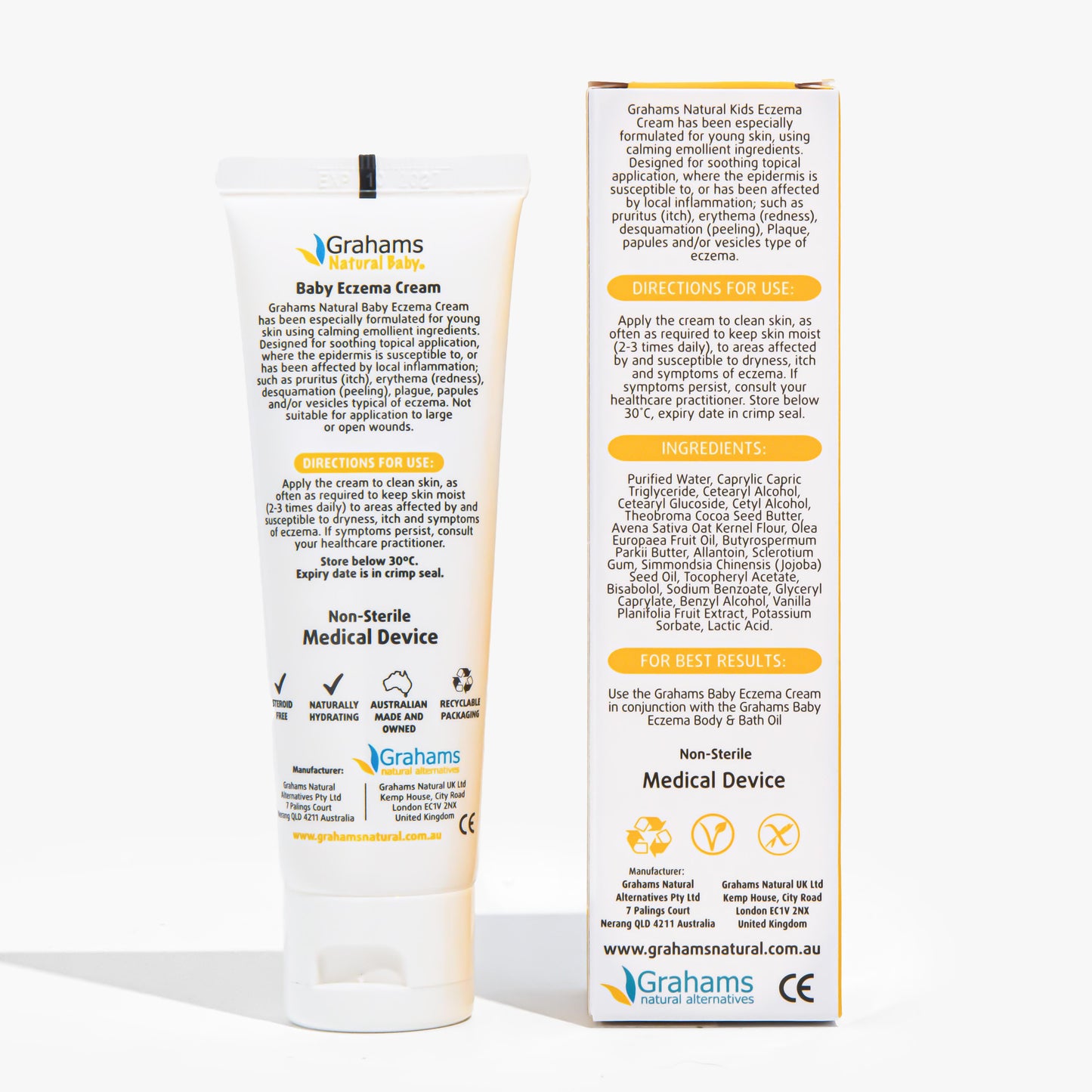 Baby Eczema Cream 75g – Grahams Natural