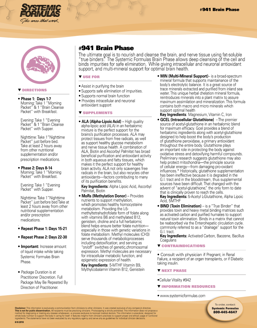 Systemic Formula Brain Phase Kit